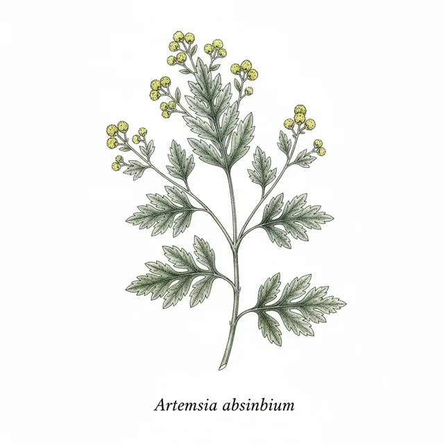 Absinthe Commune, illustration botanique