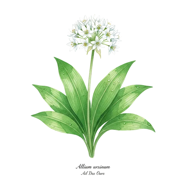 Ail Des Ours, illustration botanique