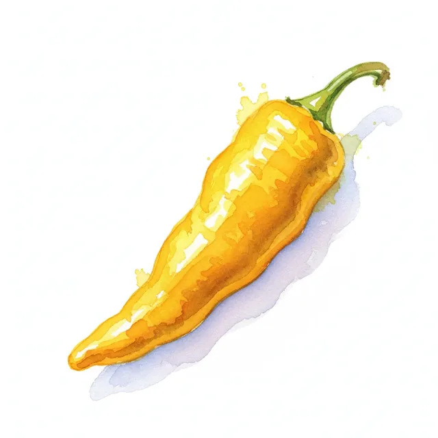 Aji Yellow, illustration botanique