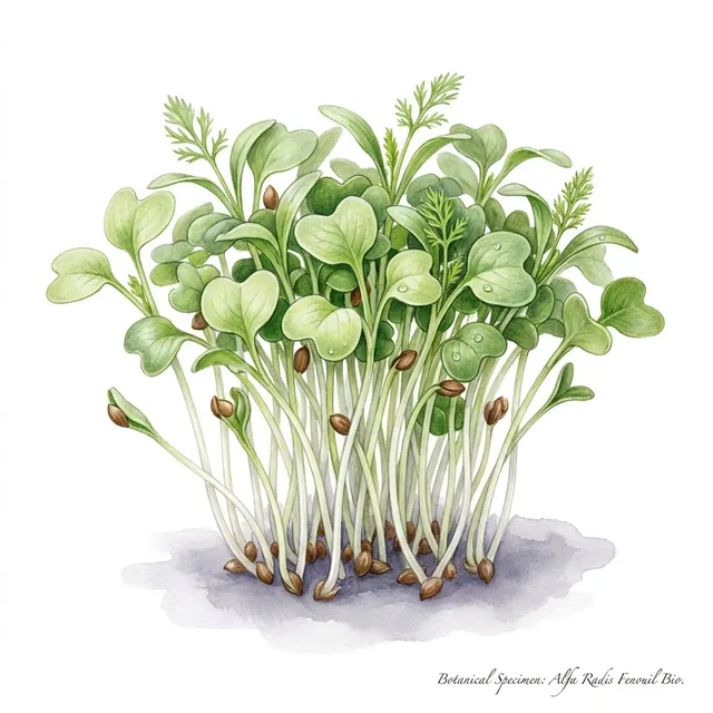 Alfa Radis Fenouil Bio, illustration botanique