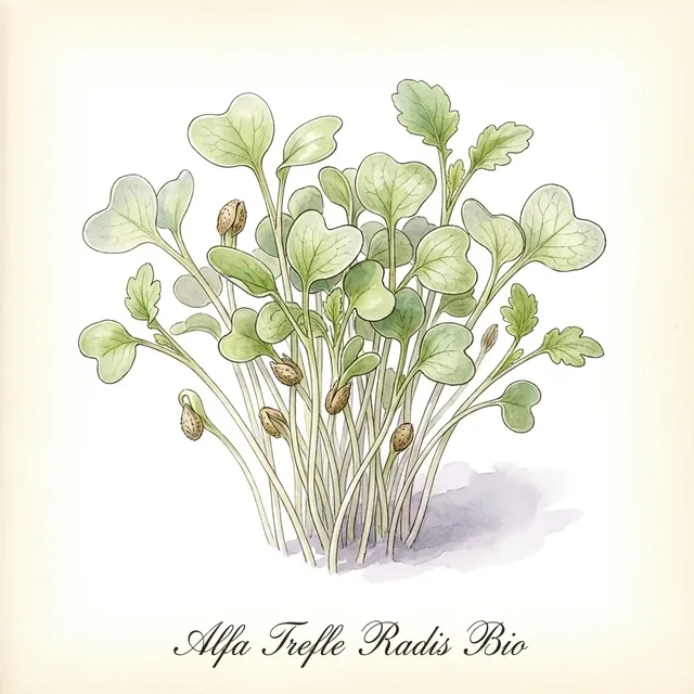 Alfa Trefle Radis Bio, illustration botanique