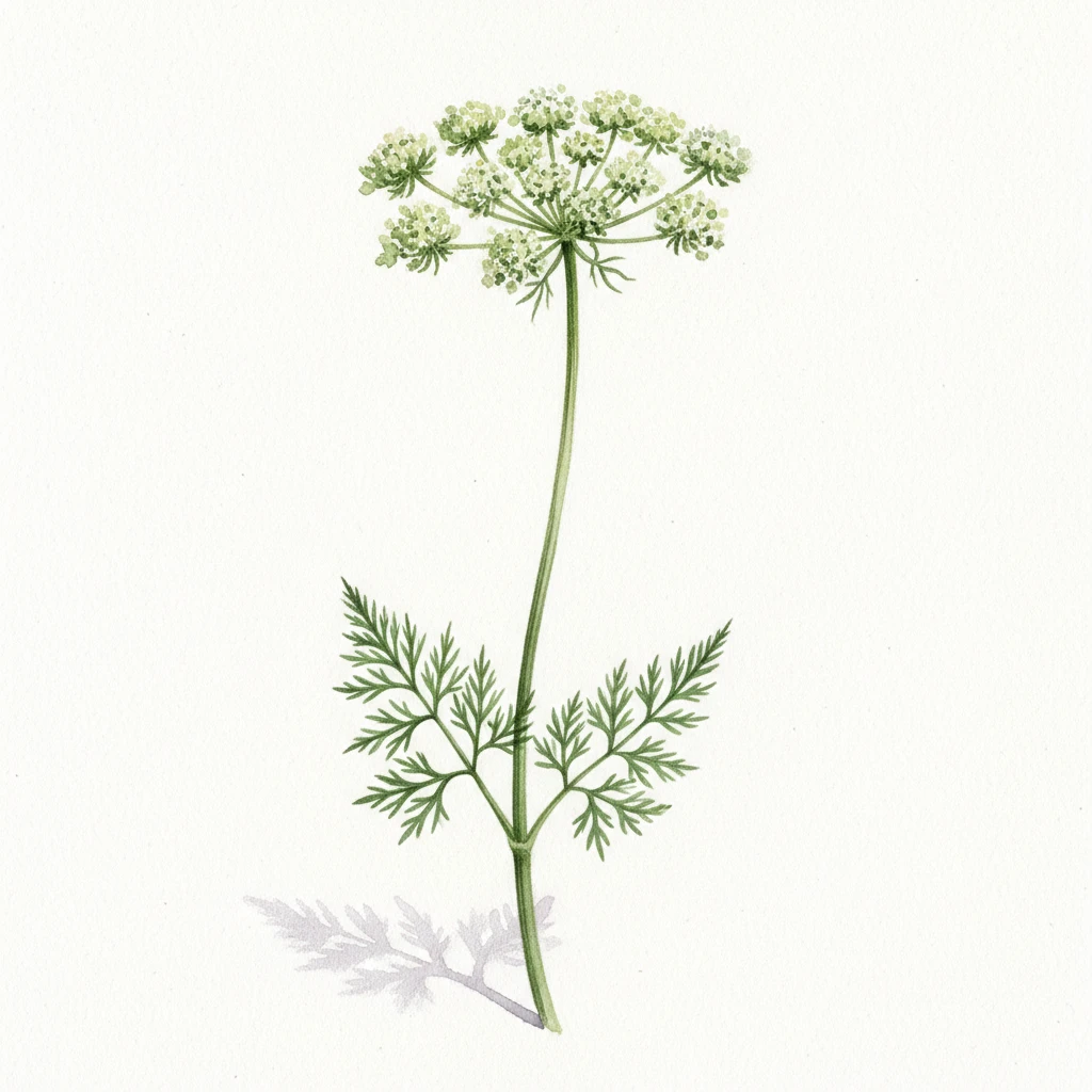 Aquarelle botanique Ammi Green Mist