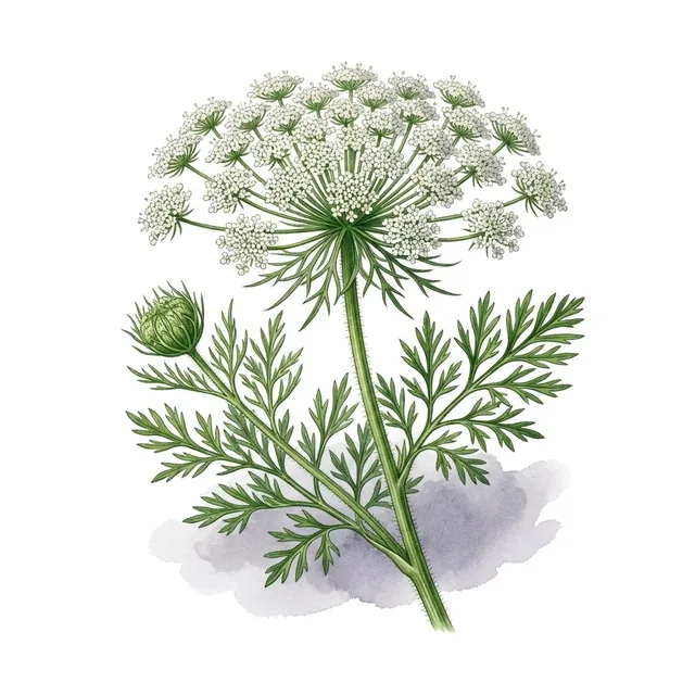 Ammi visnaga, illustration botanique
