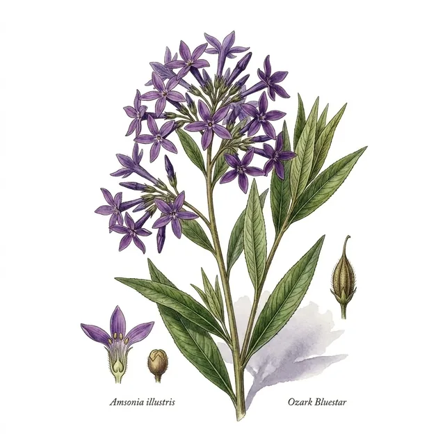 Amsonia illustris, illustration botanique
