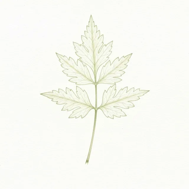 Angelique Officinale, illustration botanique