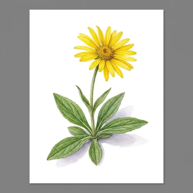 Arnica des Plaines ou Americaine, illustration botanique