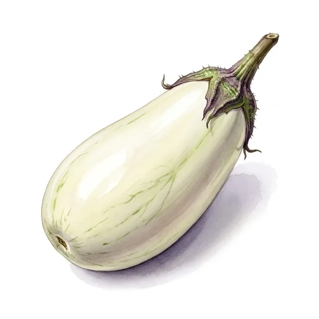 Aubergine Black Beauty, illustration botanique