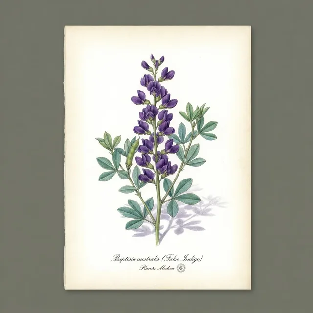 Baptisia australis, illustration botanique