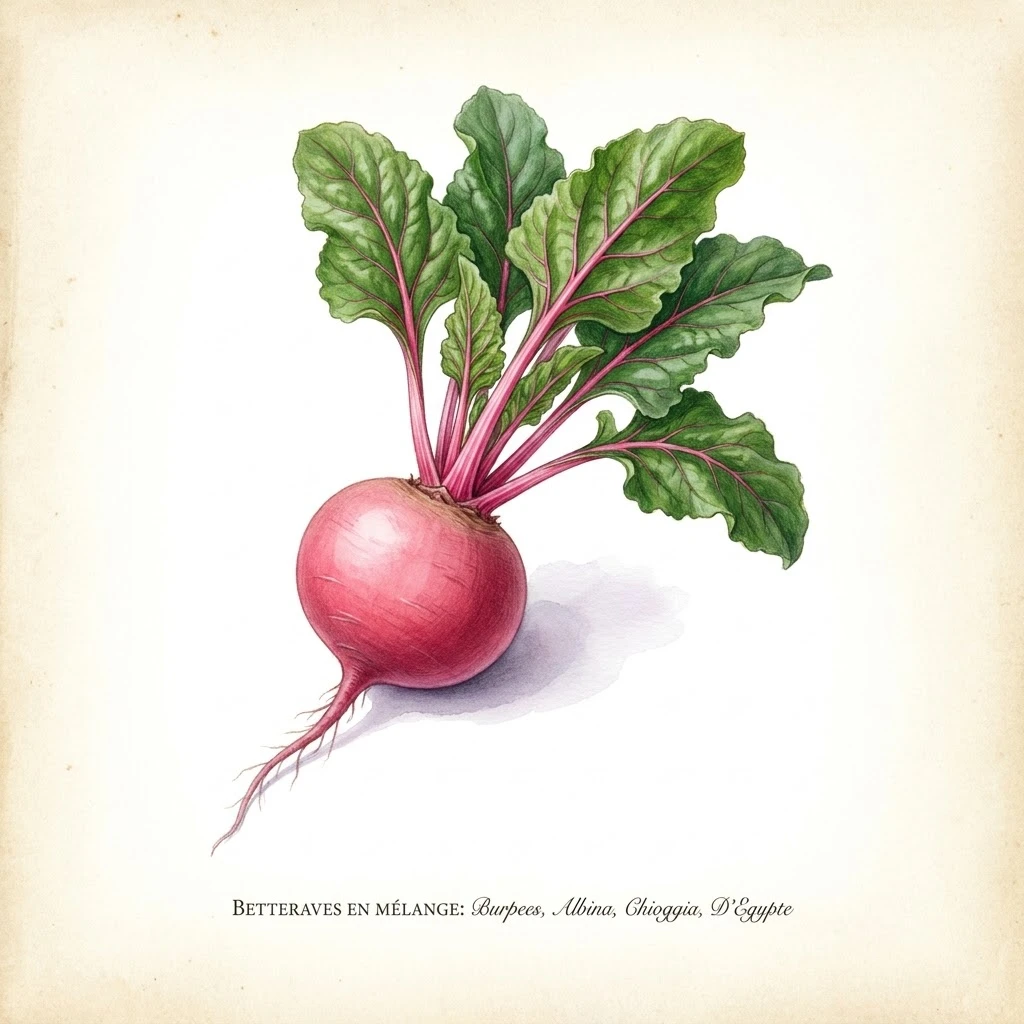 Graines de BETTERAVES EN MÉLANGE (Burpees, Albina, Chioggia, D'Egypte)