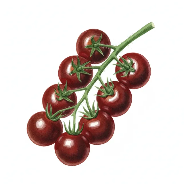 Black Cherry, illustration botanique