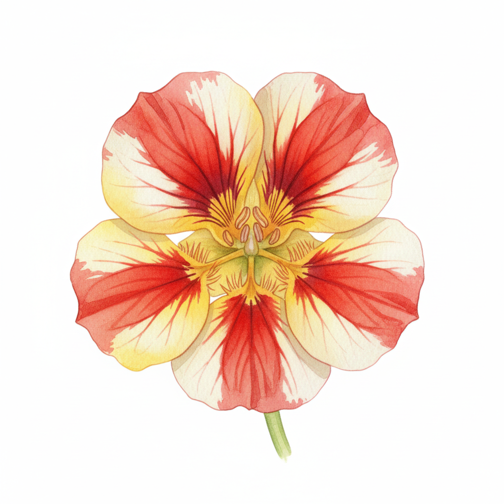 Aquarelle botanique Capucine Cream Troika nt