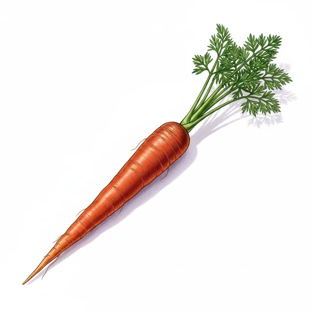 Carotte Berlicum 2, illustration botanique