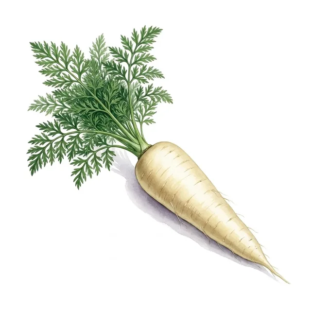 Carotte Blanche des Vosges, illustration botanique
