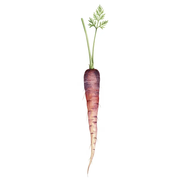 Carotte Gniff, illustration botanique