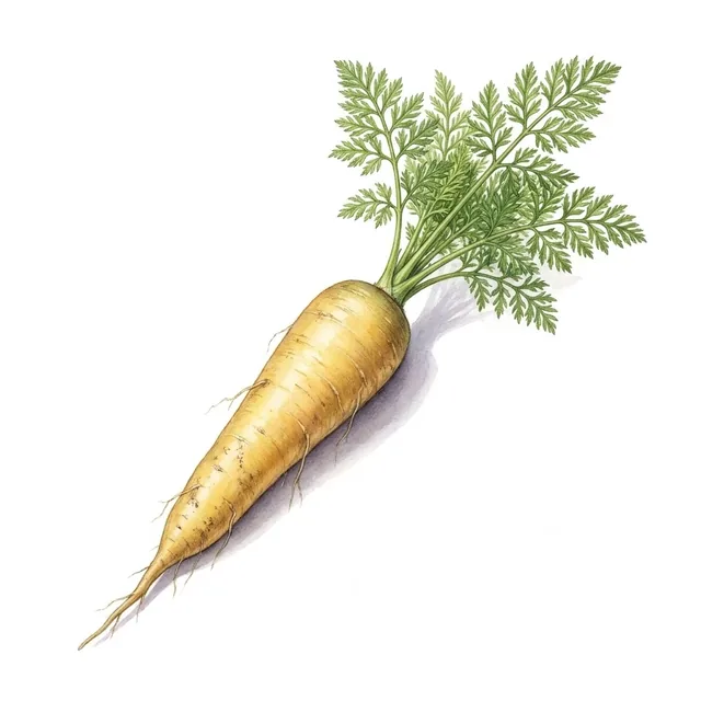 Carotte Jaune du Doubs, illustration botanique