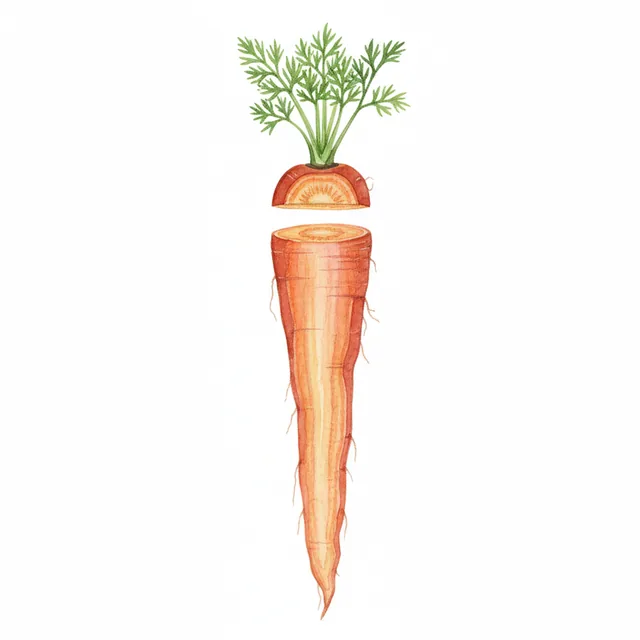 Carotte Nantaise 2, illustration botanique