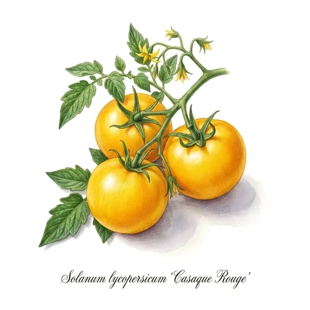 Casaque Rouge, illustration botanique
