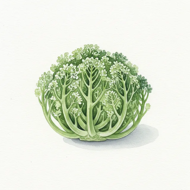 Chou Brocoli A Jets Sessantina, illustration botanique