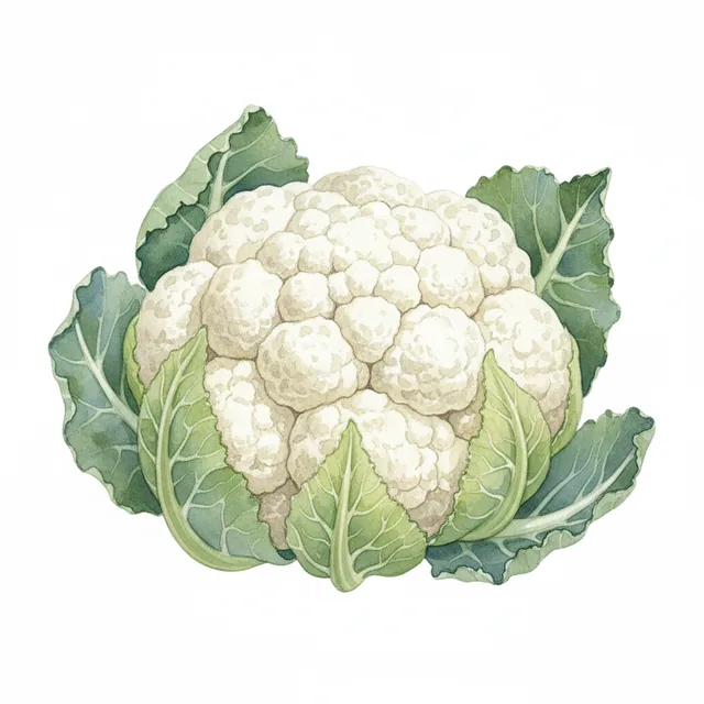 Chou-Fleur Alpha 7, illustration botanique