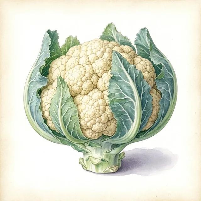 Chou-fleur Neckarperle, illustration botanique