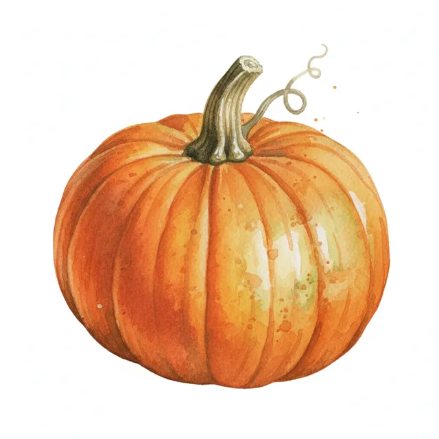 Courge Baby Bear, illustration botanique