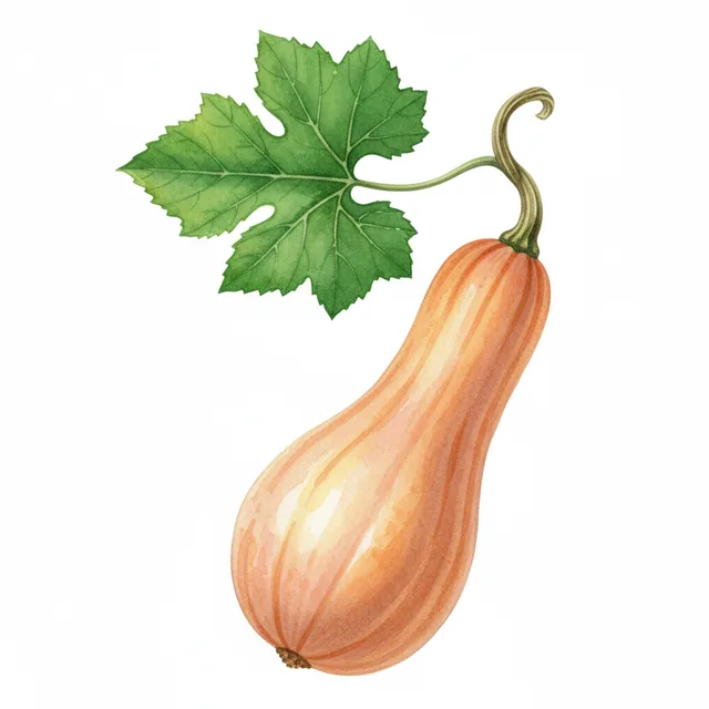 Courge Musquee Sucrine Du Berry, illustration botanique