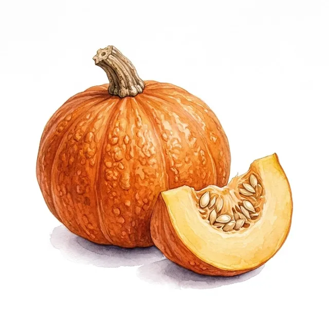 Courge Musquee Tancheese, illustration botanique