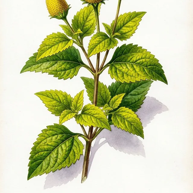Cresson de Para Jaune Bredy Mafana, illustration botanique