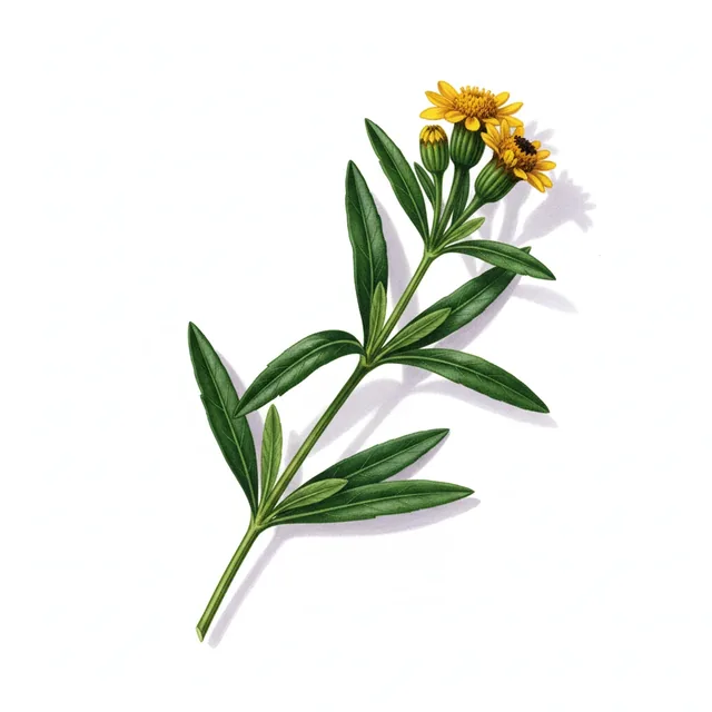 Estragon Du Mexique Pericon, illustration botanique
