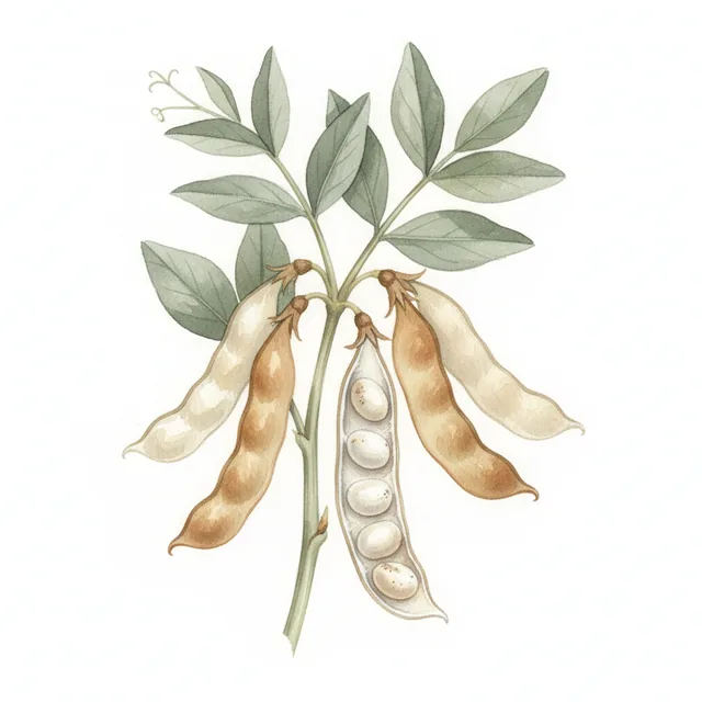 Fève Ratio, illustration botanique
