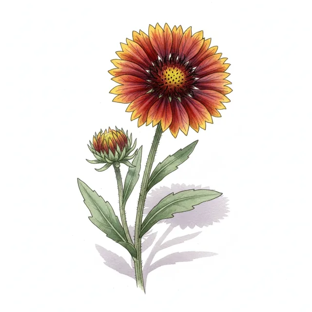 Gaillarde Rouge, illustration botanique