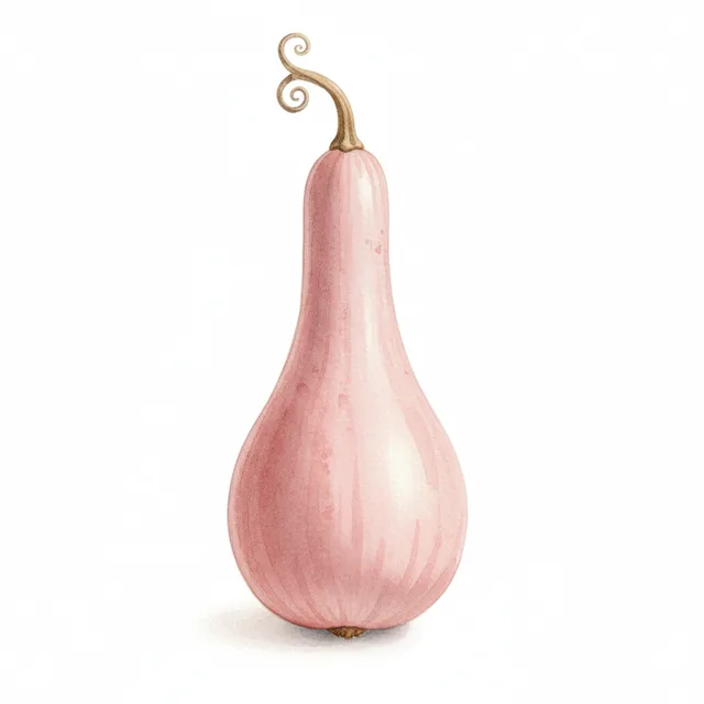 Gourde ou Calebasse Marenka, illustration botanique