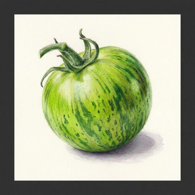 Grevys Green Zebra, illustration botanique