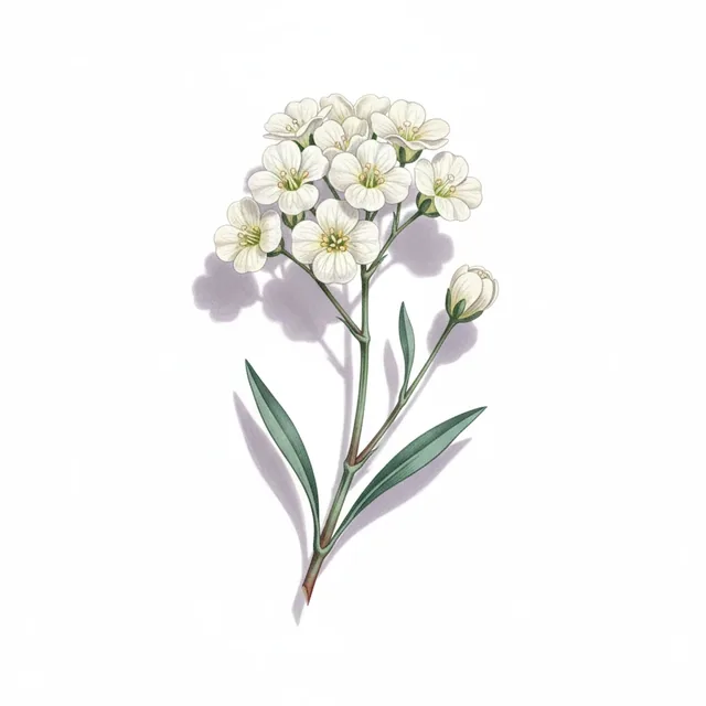 Gypsophile Nuage, illustration botanique