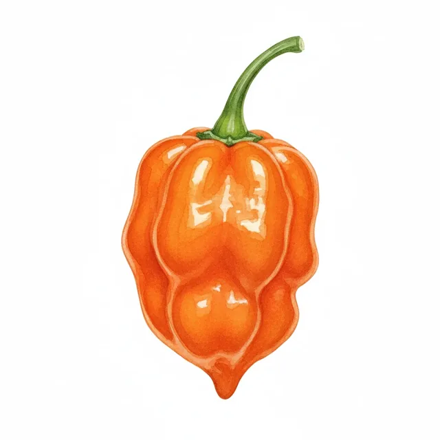 Habanero, illustration botanique