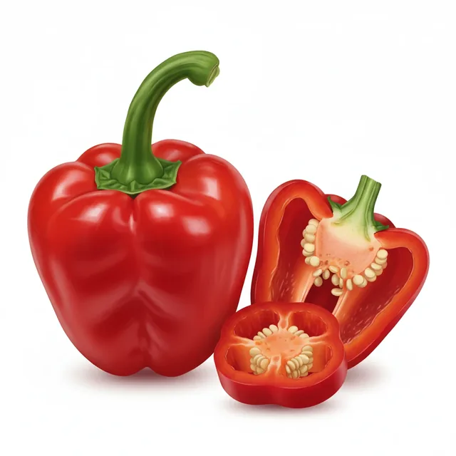 Habanero Peach, illustration botanique