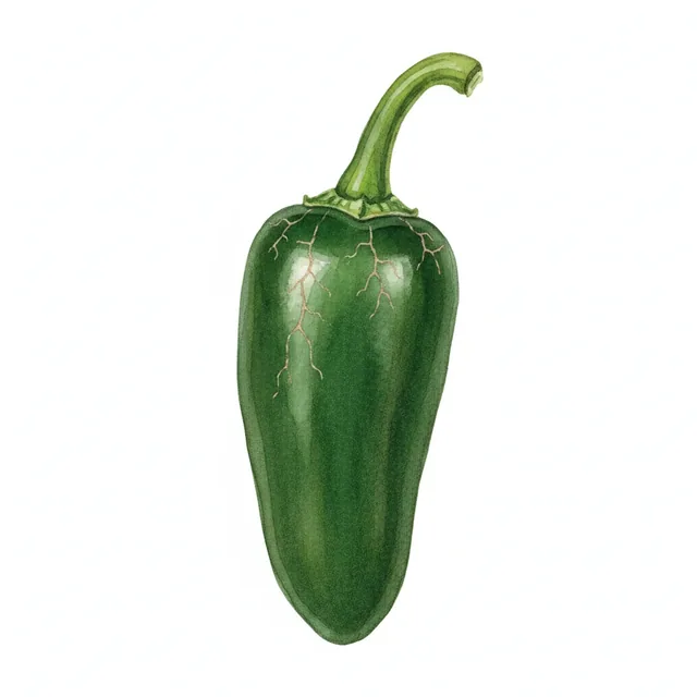 Jalapeno, illustration botanique