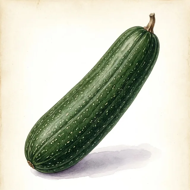 Luffas Sponge Gourd, illustration botanique