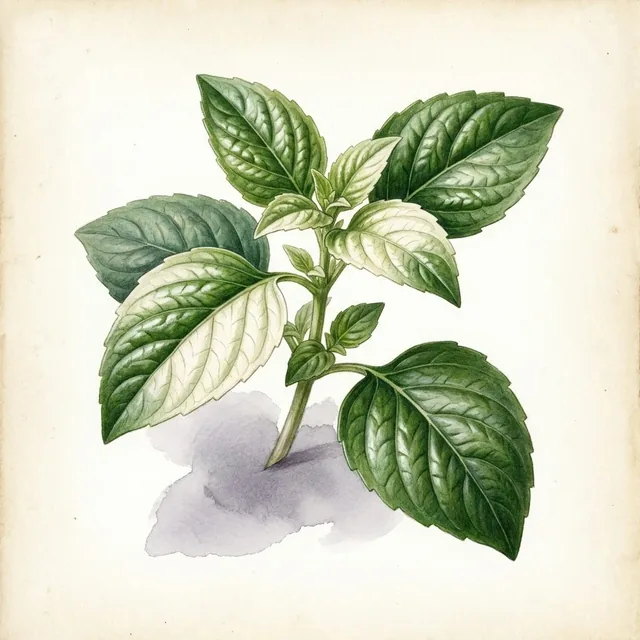 Malawi Camphor, illustration botanique