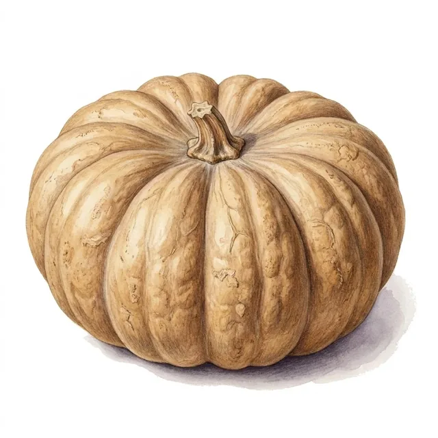 Mixed squash Squash, illustration botanique
