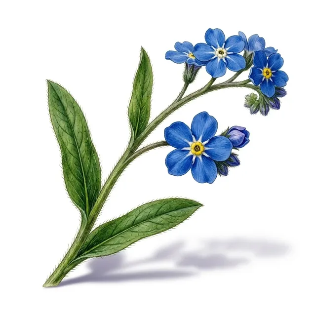 Myosotis, illustration botanique