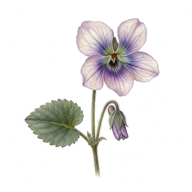 Pavot Pandora, illustration botanique