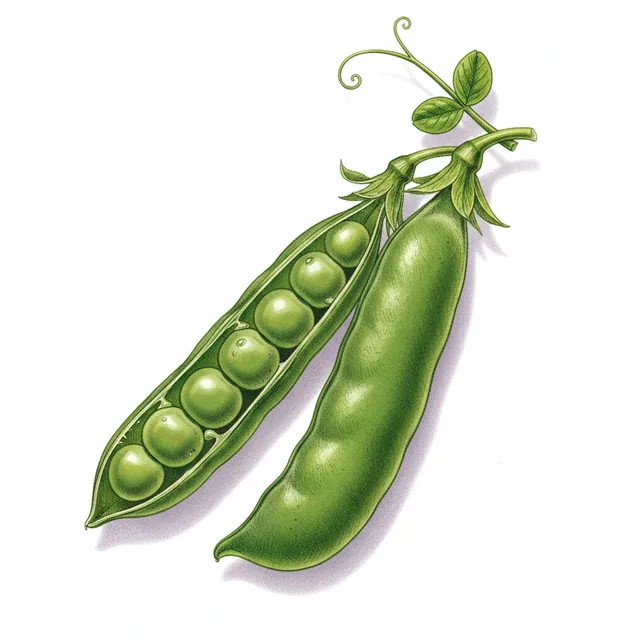 Peas Frieda Welten, illustration botanique