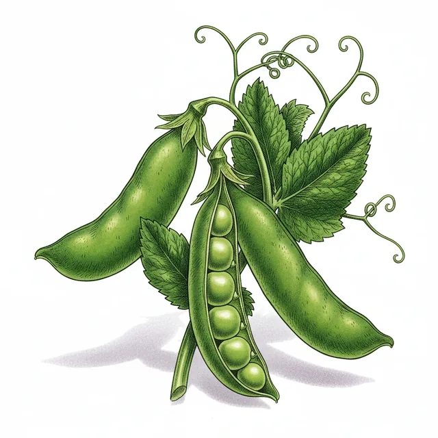 Peas Gloriosa, illustration botanique