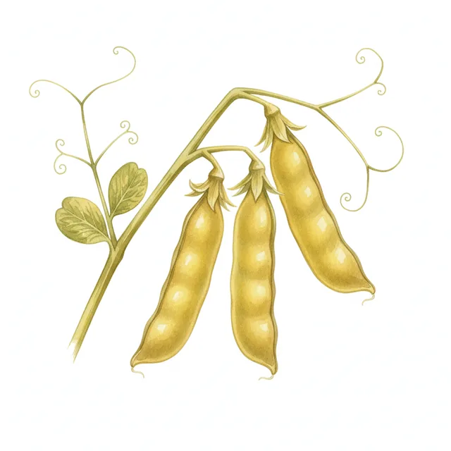 Peas Golden Sweet, illustration botanique