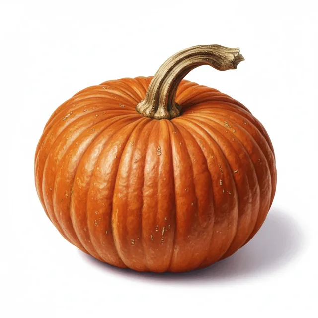 Pepo squash Howden, illustration botanique