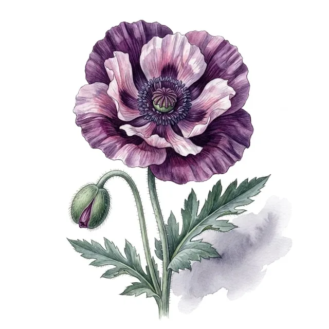 Perky Peony Mix, illustration botanique