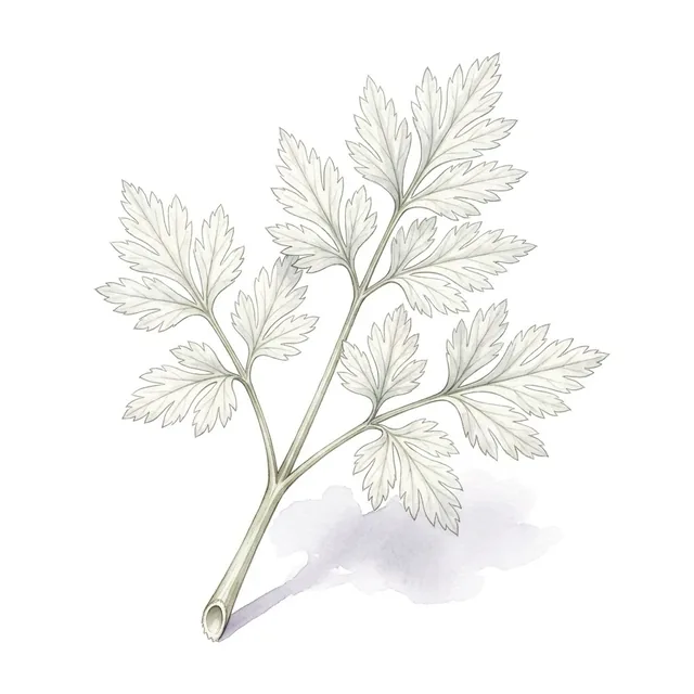 Persil Mitsuba, illustration botanique