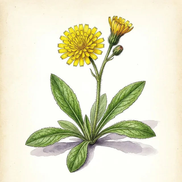 Piloselle, illustration botanique