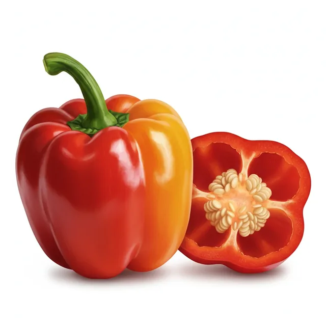 Piment Brulant Aji Charapita Rouge, illustration botanique
